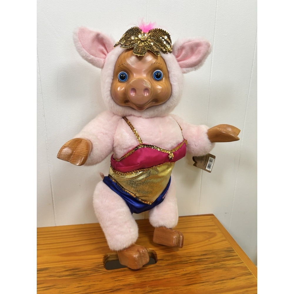 Robert Raikes Circus Collection Violet‎ the Pig 1993 1013/5000 Plush Wood Face